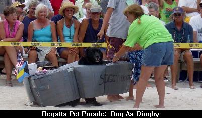 Regatta Pet Parade:  Dog As Dinghy